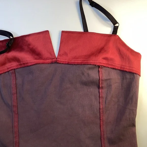 Aqua Blues tank 90’s red shiny spaghetti strap - Picture 7 of 10